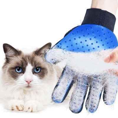 wholesale cat dog hair remover cleaning brush rubber pet grooming gloves for animals bathing