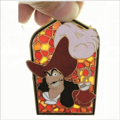 Translucent Hard Enamel Stained Glass Lapel Pin Badge